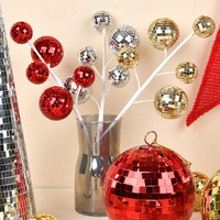 Lampe boule disco or argent pour mariages KTV éclairage de scène laser de noël réfléchissant de haute qualité pour usage domestique ornements en verre