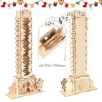Puzzle 3D en bois personnalisable, kit de modélisme en bois, à assembler soi-même, ornement décoratif pour vitrine de vacances