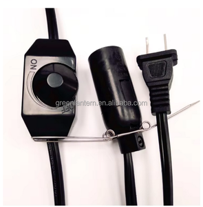 Cabo Dimmer Preto de 1,5m Certificado CE com Plugue de 2 Pinos Padrão Europeu para Lâmpada de Sal NEMA/IEC/BS Masculino ROHS PVC 15A Eletrodoméstico - Product Image 2