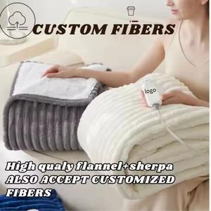 Lençol de flanela macio Sherpa de lã Sherpa, cobertor aquecido com almofada elétrica, luxuoso e barato, frete grátis - Product Image 3