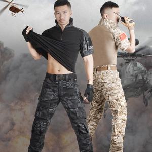 사막 디지털 개구리 야외 스포츠 의류 전투 전술 니트 탑 전술 남성 셔츠 - Product Image 5