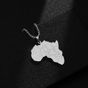 Collar <span class=keywords><strong>de</strong></span> África <span class=keywords><strong>de</strong></span> diseño personalizado, collar chapado en oro <span class=keywords><strong>de</strong></span> 18 quilates, collar <span class=keywords><strong>de</strong></span> <span class=keywords><strong>mapa</strong></span> con estampado <span class=keywords><strong>de</strong></span> bandera nacional, acero inoxidable <span class=keywords><strong>para</strong></span> mujeres y hombres, joyería - Product Image 6