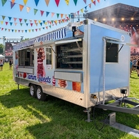 Nouvelle conception de camion de restauration mobile pour l'extérieur, bar, barbecue, crème glacée, café, restauration rapide, cuisine entièrement équipée, remorque alimentaire à vendre