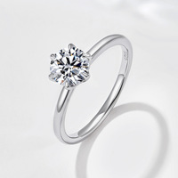 Bague de fiançailles et de mariage en argent sterling 925 avec moissanite de 2 carats pour femme – Cadeau idéal