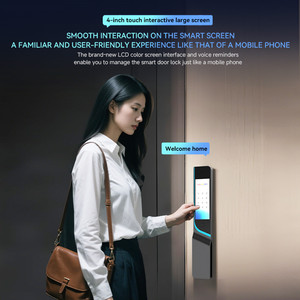 Cerradura Inteligente Tuya con Pantalla Súper Grande, Reconocimiento Facial, Ojo de Gato Digital para Puerta de Acero y Vidrio, Admite Personalización, WiFi y Nube - Product Image 4
