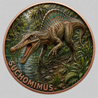 Pièce de monnaie en cuivre pur 999 de 1 oz, série dinosaures en relief, Tyrannosaurus Rex, couleur haute définition, édition collector UV