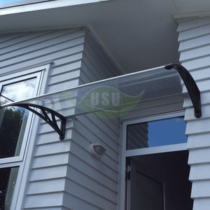 Auvent d'extérieur en aluminium et polycarbonate, auvent d'extérieur, de balcon, design pour portes et fenêtres - Product Image 6