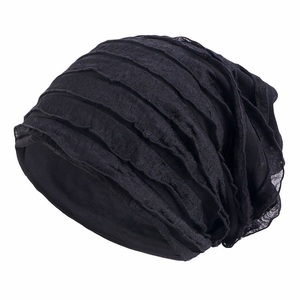 Automne Streetwear <span class=keywords><strong>Bonnet</strong></span> dame <span class=keywords><strong>bonnet</strong></span> <span class=keywords><strong>de</strong></span> <span class=keywords><strong>nuit</strong></span> tête enveloppement <span class=keywords><strong>coton</strong></span> solide plié bonnets chapeau pour les femmes - Product Image 5
