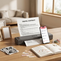 Printer Thermal Portabel Phomemo A284, Printer Thermal, Printer Thermal A4 Portabel Tanpa Tinta Mini Nirkabel