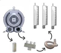 Industriële ringblazer 2,2 kW 380V 220V voor voedseldehydratatie en het drogen van fruit en groenten