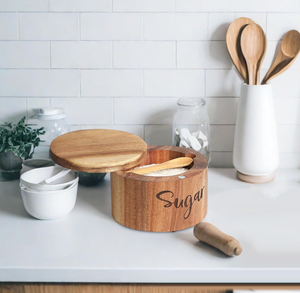 2025กล่องไม้อาซาเซียใส่เกลือพร้อมช้อนในตัวพร้อมที่วางเคาน์เตอร์หมุนได้รุ่น<span class=keywords><strong>ล่าสุด</strong></span> - Product Image 5