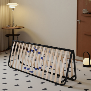 <span class=keywords><strong>Sommier</strong></span> à lattes en métal robuste avec structure de lattes verrouillables, résistant à la déplacement, pour les dormeurs actifs - Product Image 3