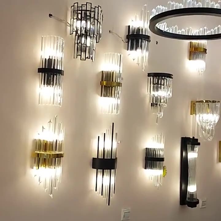 Modern Classic Crystal Bedroom Home Chandeliers Interior Indoor Decorative Metal Luxury Led Wall Sconce Lamp Light · image 2