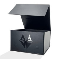 Özel Logo katlanabilir C2s kuşe kağıt manyetik kapatma Snapback şapka ambalaj kutuları siyah Uv baskı kap kapaklar için ambalaj kutuları