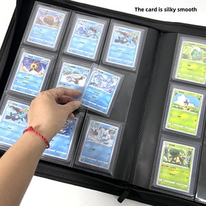 Kinh Doanh thẻ chất kết dính 360 Toploader khe cắm thẻ PU album da cứng chủ thẻ sưu tập Cuốn sách với PP Sheets - Product Image 2