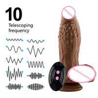 Vibrateur télescopique chauffant à télécommande, 3 fréquences, en silicone, sûr pour le corps, masseur personnel, étanche, jouet bien-être