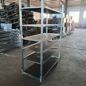 מרכז הגן מתגלגל תחבורה אחסנה מתכת חצי דנית טרולי פרחים טרולי דנית עגלה - Product Image 6