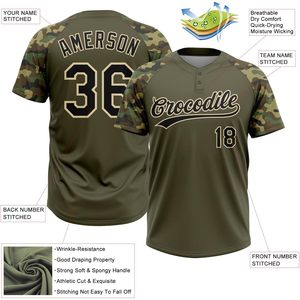Camiseta de Béisbol Personalizada, Jersey de Softbol, Unisex, Absorbente de Humedad, Diseño de Camuflaje, Uniformes de Equipo para Adultos y Jóvenes - Product Image 2
