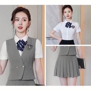 Design Shirt Set Wholesale Stylish School Uniforms Customize Sportswear Button Preppy Style Unisex Supple Vogue Blazer - Product Image 4