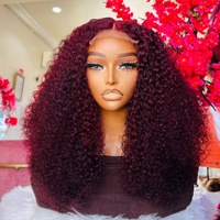 Cheveux brésiliens Mavis SDD pour perruques à dentelle frontale, coupe bob moyenne bouclée, double trame transparente, mèches HD, cheveux humains Remy