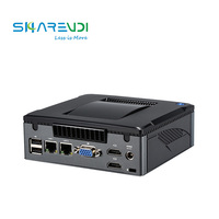 PC Desktop Quad Core Kecil Terintegrasi Core I3/i5/i7 12V 2GB DDR3 RAM 16GB SSD WiFi BT Windows 10 Untuk Bisnis Stok Baru
