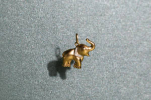 Grosir 18K Solid <span class=keywords><strong>Gold</strong></span> Tangan Membuat Liontin Kalung Berlian Nyata Gajah Hewan Seri Pesona Liontin - Product Image 3