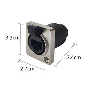 Connecteur de <span class=keywords><strong>prise</strong></span> de <span class=keywords><strong>montage</strong></span> Connecteur modulaire IP67 Ethernet mâle <span class=keywords><strong>femelle</strong></span> Cat 6 <span class=keywords><strong>Montage</strong></span> sur panneau Connecteur étanche <span class=keywords><strong>RJ45</strong></span> - Product Image 2