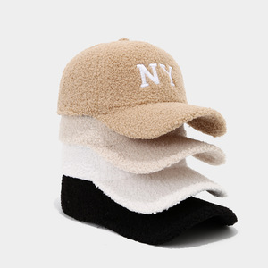 Nuovo ricamo lettera NY agnello berretto da Baseball spesso stile Hip Hop cappelli di palma per le donne uomini sport all'aria aperta caldo camion tesa Cap - Product Image 3