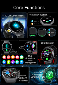 GE400 AMOLED 4G Smart Watch for Men 1.56Inch Screen BT Call IP66 Waterproof Sports Watch with Heart Rate Blood SpO2 SOS - Product Image 6