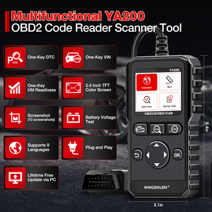 Analyseur de moteur Kingbolen YA200 OBD2 pour voitures essence 12V, fonctions complètes avec test de tension et lecture de codes EOBD - Product Image 3