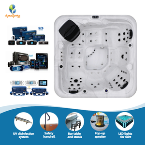 Baignoire carrée autoportante intelligente <span class=keywords><strong>Balboa</strong></span> pour 5 personnes, <span class=keywords><strong>jacuzzi</strong></span> extérieur, spa à remous, 2,2 m, hôtel, 61 jets, baignoire pour hôtel - Product Image 2