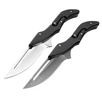 Couteau pliant utilitaire de camping en acier D2 haute dureté, couteau tactique EDC de défense personnelle, couteau de poche de défense personnelle pour l'extérieur