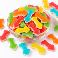 Bonbons gélifiés halal en gros aux saveurs de fruits, bonbons gélifiés à marque privée, bonbons gélifiés acidulés, confiseries en vrac, fabricant de bonbons