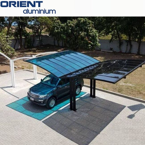 Abri de voiture en aluminium robuste ORIENT avec toit en polycarbonate résistant aux chocs - Product Image 5