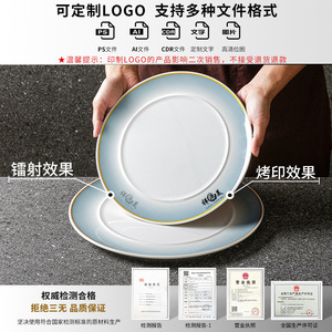 Xiangyuan <b>melamine</b> tableware <b>plates</b> for commercial restaurants and hotels, imitation porcelain dishes, creative round <b>plates</b>, - Product Image 4