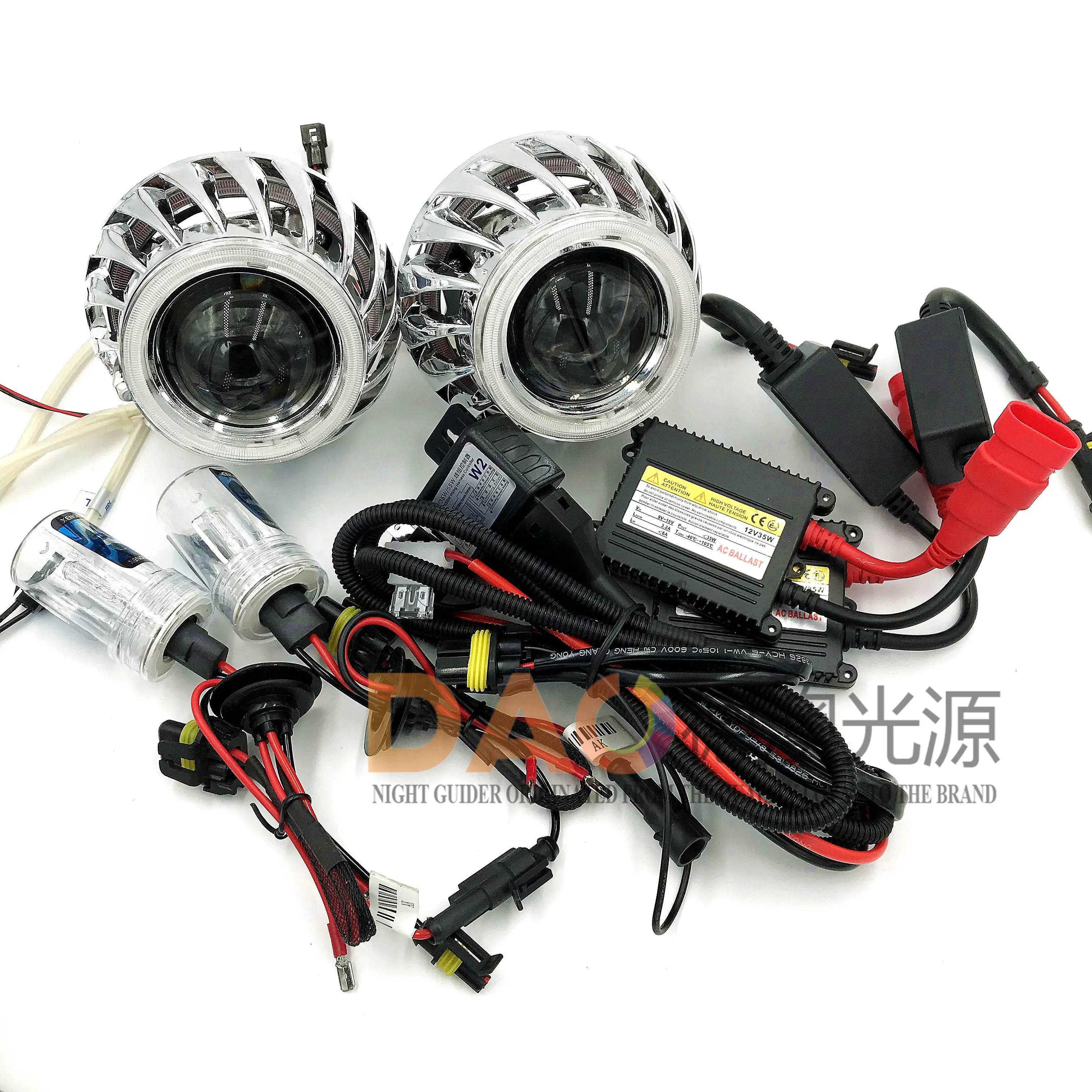 Dual Ccfl Angel Eye 2.5Inch Bi-Xenon Projector Lens Koplamp Projector Lens Kit