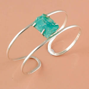 Brazalete hecho a mano de Plata de Ley 925 con piedra de sol Natural, piedra preciosa hecha a mano, joyería de piedras preciosas de plata para regalo - Product Image 6