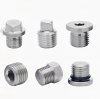 DIN 908 G1/8 - G2 Bouchon de tuyau en acier inoxydable 304 Bouchons à vis à six pans creux avec collier