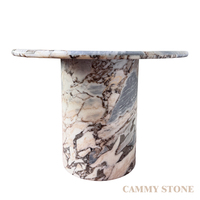 Cammy Stone Natürlicher Ozeansturm-Marmor Ovaler Esstisch Modernes Design Multifunktionales Wohnmöbel für Apartments und Villen