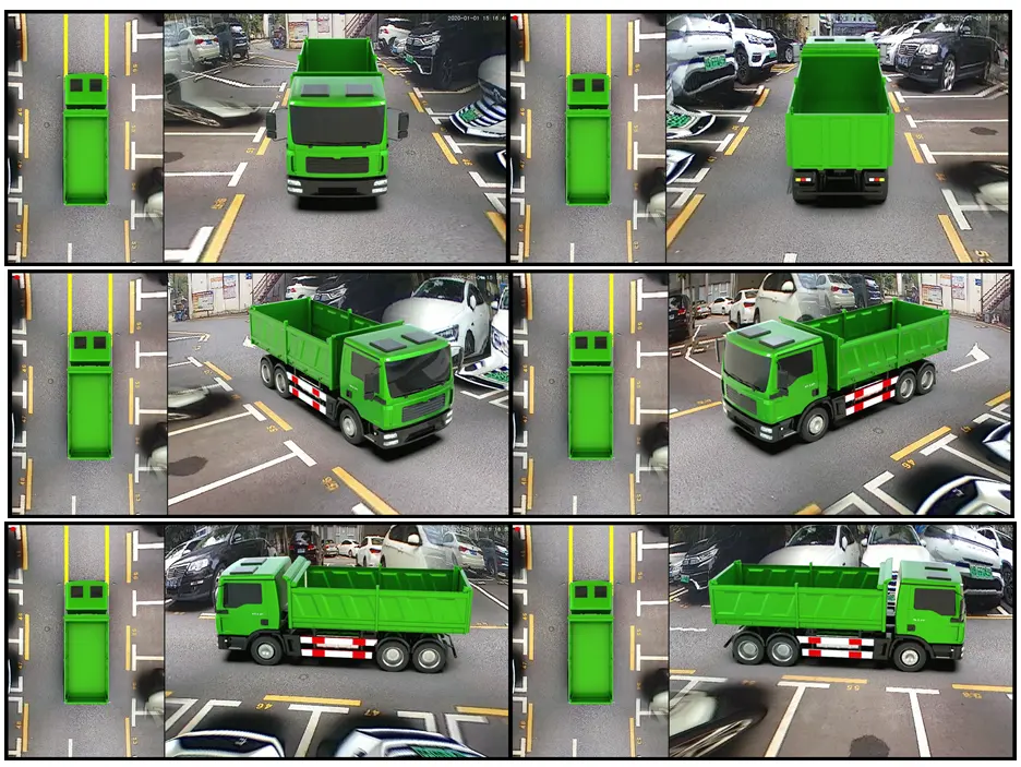 รถยนต์รอบ 360 องศา HD เต็มรูปแบบพาโนรามารอบ Voiture การรักษาความปลอดภัย bird view Avm รถระบบกล้องสําหรับรถบรรทุก