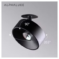 Spot LED mobile, projecteur de plafond carré ou rond, dimmable, pour montage en surface, MR12, pour plafond