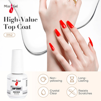 MissGel Haute Qualité Pro Vegan Uv Gel Top Coat Créez votre propre Marque Extreme Shiny No Jaunissant Glossy Clear Diamond Top Coat