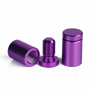 זכוכית 6061 אלומיניום מותאם אישית standoff 12 מ "מ 18 מ" מ 20 מ מ "מ שלט זכוכית רכוב לוח קיר צבעוני - Product Image 2