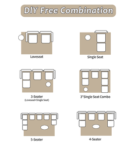 Ensemble de canapés modulaires modernes rembourrés en éponge, design nuage, adaptés aux animaux domestiques, pour salons d'appartements et d'hôtels, avec chaise longue individuelle - Product Image 4