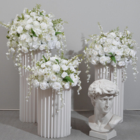 Rose blanche et orchidée fleur boule mariage toile de fond décor Floral Table fleur centres de table événement fête accessoires
