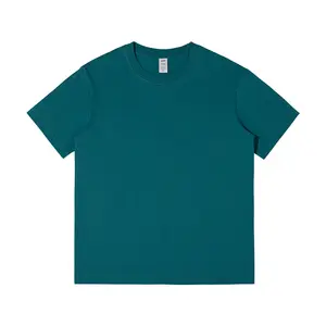 Новинка весенне-летняя японская Однотонная футболка из чистого хлопка с тяжелыми плечами для мужчин и женщин свободная футболка с короткими рукавами