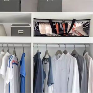 Durable Dust Proof Clear Plastic Visible <b>Clothes</b> Baseball Hat Storage Bag Organizer with Carry Handles and Zipper - Product Image 5