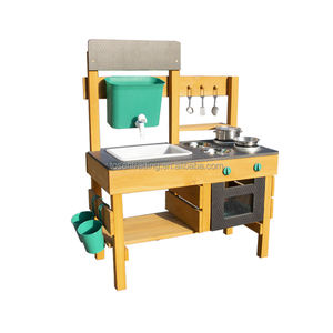 Cocina de Madera para Jugar al Aire Libre y Juego de Comida con Accesorios para Niños de 3 Años en Adelante, para Jugar a la Cocina de Barro - Product Image 4