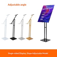 Support de signalisation autoportant réglable double face en fer moderne Trustloops OEM pour panneau KT, écologique, pour bureau, commerce de détail, publicité POP