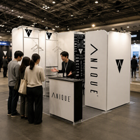 Stand d'exposition modulaire en aluminium 10x10 pieds, installation sans outil, pour vêtements et accessoires, idéal pour les salons professionnels